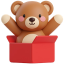 Teddy in Geschenkbox