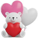 XXL Teddy mit Ballons
